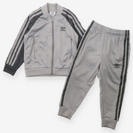 Tracksuit grey dark stripes 2pc