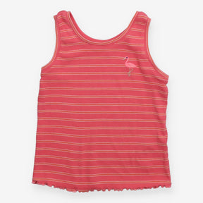 Vest pink stripe flamingo