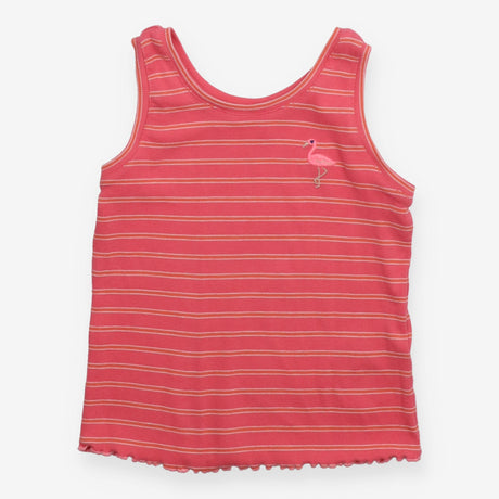 Vest pink stripe flamingo