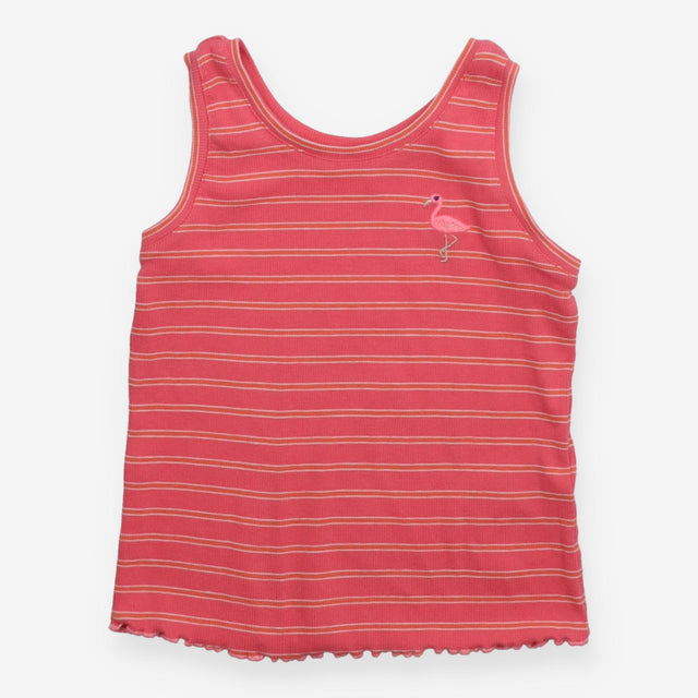 Vest pink stripe flamingo