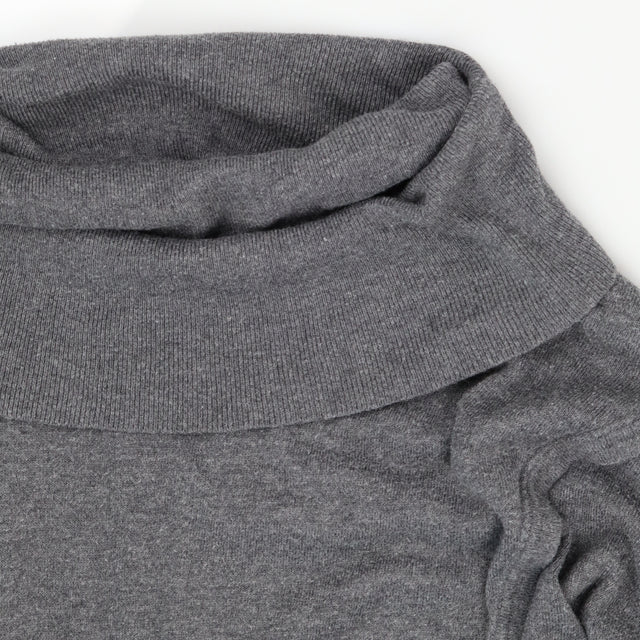 Grey Cowl Neck Crossover Short Sleeve Knit Materni