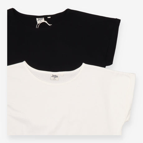 JoJo Maman Bebe Black and White Short Sleeve Mater
