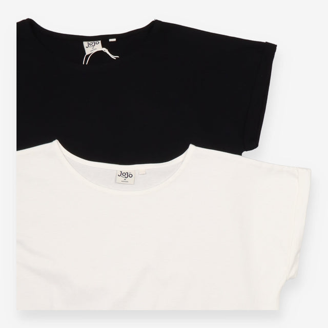JoJo Maman Bebe Black and White Short Sleeve Mater