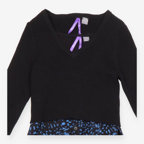Alicia Black & Blue Layered Knitted Maternity & Nu