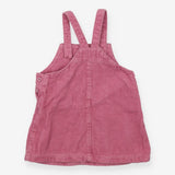 Pinafore Dress Pink Cord Bunny Pocket