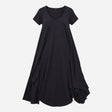 Dress Short Sleeve A-Line Scoop Neck Navy