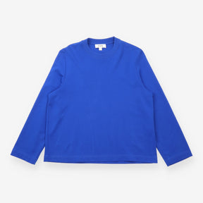 T-Shirt Cobalt Blue Long Sleeve Cotton Wide