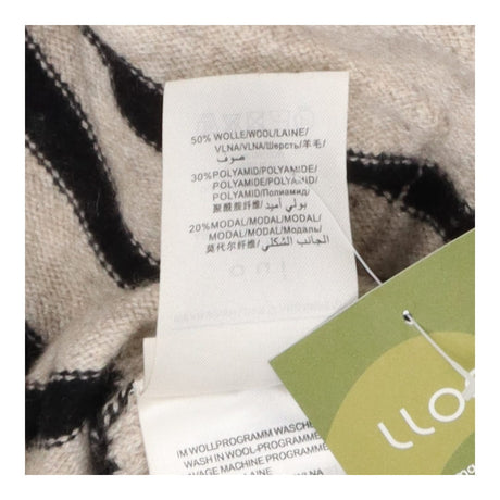 Camel Black Stripe High Neck Jumper with Pockets