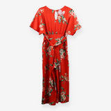 Lipsy Red Floral Jumpsuit