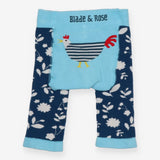 Leggings blue chicken floral knit