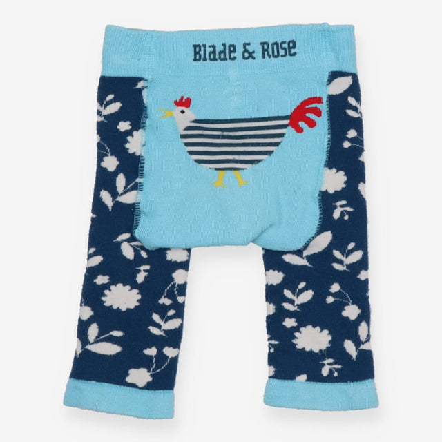 Leggings blue chicken floral knit