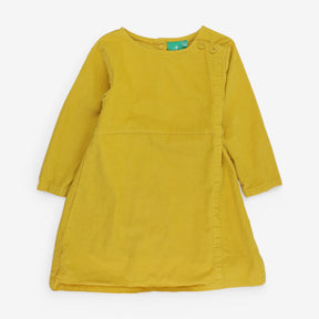 Cord Dress Golden with Tie Belt