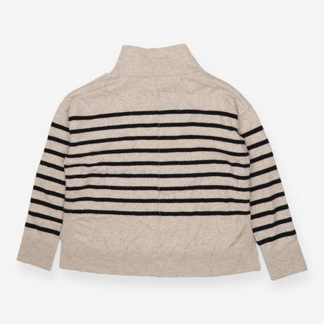 Camel Black Stripe High Neck Jumper with Pockets