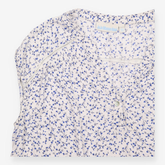 Blue Ditsy Floral Sleeveless Maternity Blouse