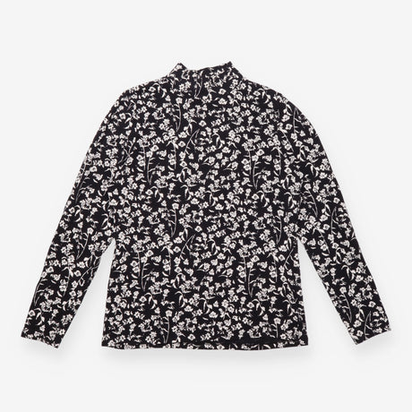 Floral Funnel Neck Cotton Rich Jersey Top