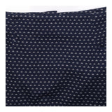 Dark Navy Silver Metallic Jacquard Cotton Stretch 