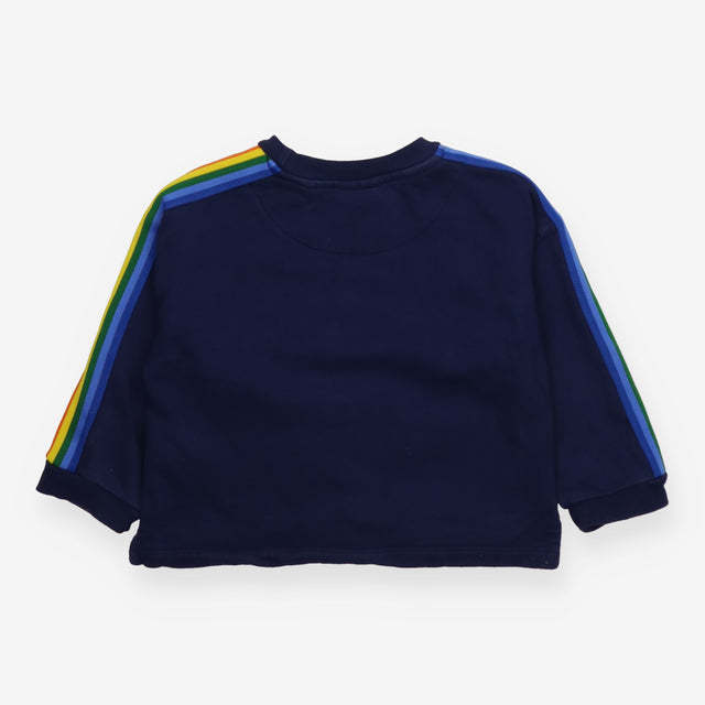 Jersey Sweater Navy Space with Rainbow Trims