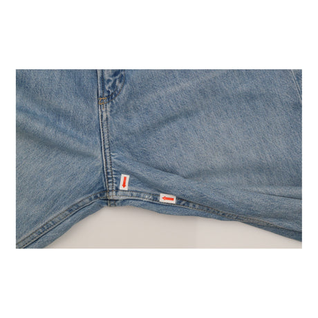 Jeans Straight Leg High Rise Denim Light Wash