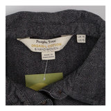 Organic Cotton Shirt Dress | Grey Herringbone Weav