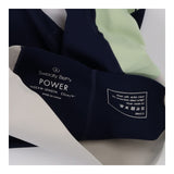 Power 9" Cycling Shorts - Navy and Green side stri