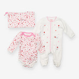 Sleepsuit, Bodysuit White with Pink Hearts and Lad