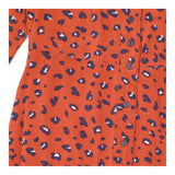 Rust Orange Leopard Print Button Front Max