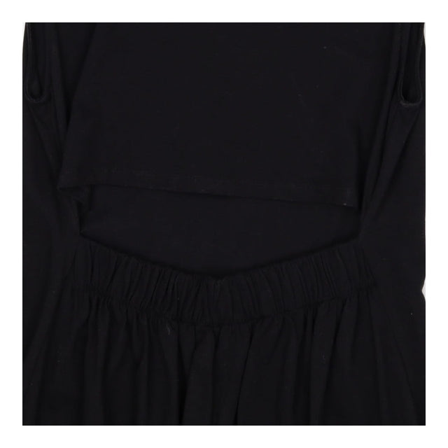 Black Open Back Jersey Dress