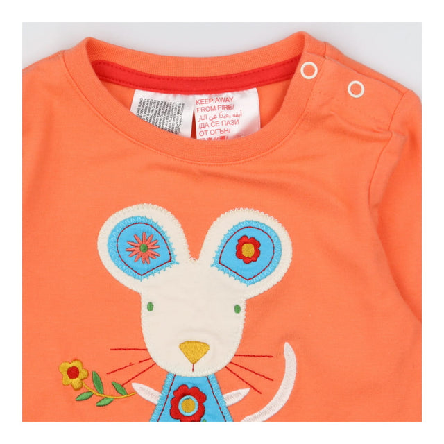 T-Shirt Long Sleeved Peach Maura The Mouse