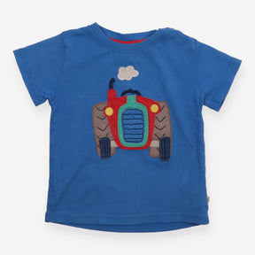T-Shirt Blue Tractor Applique