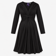 Black Knot Front Long Sleeve Maternity Dress