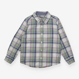 Shirt Long Sleeve Green and Blue Check