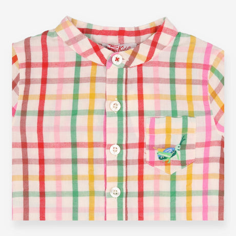 Rainbow Plaid Romper