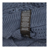 Jumper Blue Open Weave Cotton Drawcord Hem