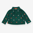 Green polo shirt with woodland animals