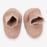 Brown Knit Baby Hat and Booties