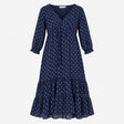 Maternity&Nursing Dress Navy with Golden Spots