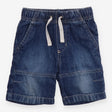 Shorts denim with white drawstring