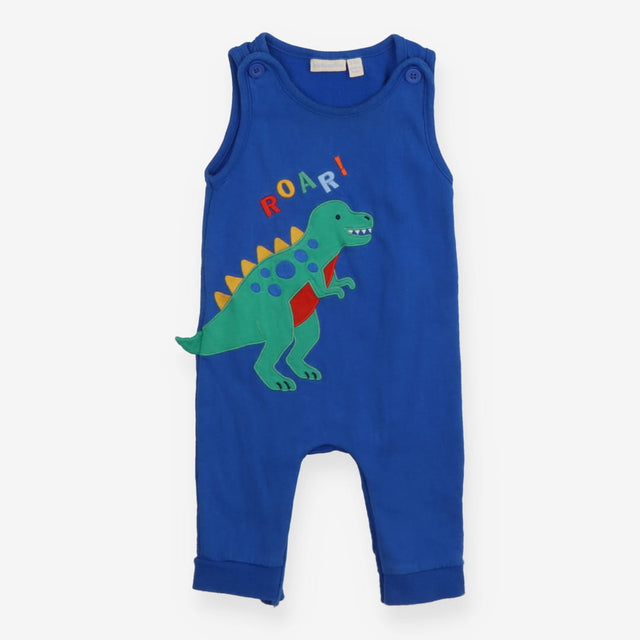 Blue Dungarees with Green Dinosaur