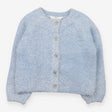 Cardigan blue mohair and silver sparkle thread