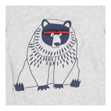 Sweatshirt grey bear red sunglasses