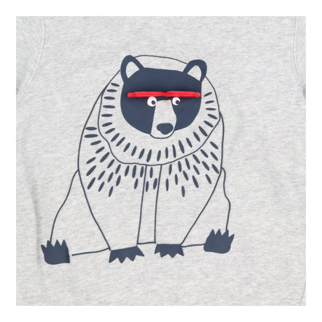 Sweatshirt grey bear red sunglasses