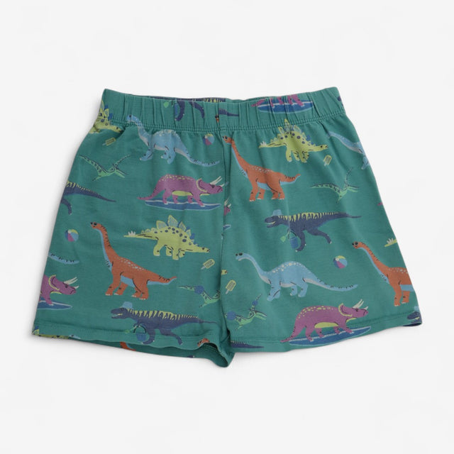 Short Pyjamas Green with Dinosaurs