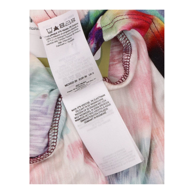 Multicolour Abstract Floral Flared Sleeve Top