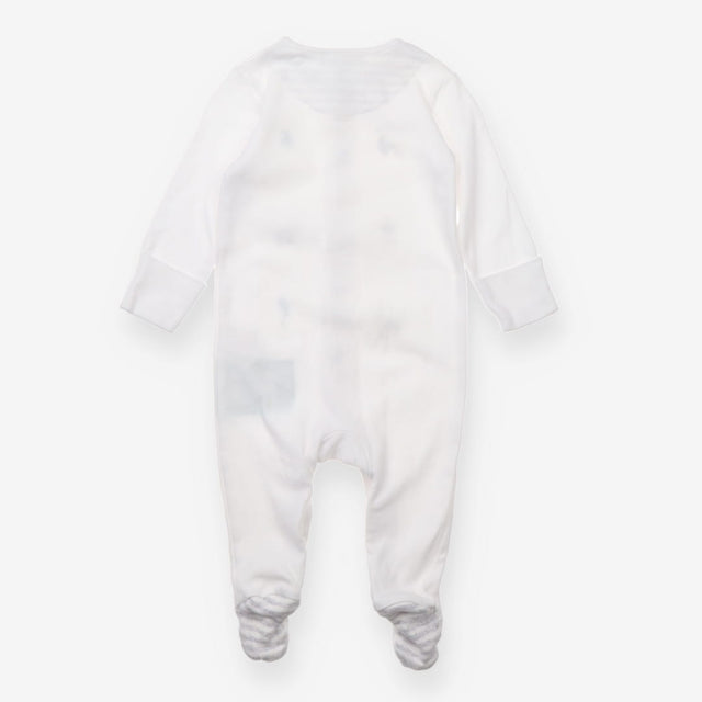 Sleepsuit white animal birthday party