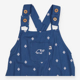 Dungarees blue diamonds elephant pocket