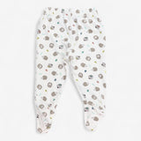 Cream Hedgehog Footed Leggings