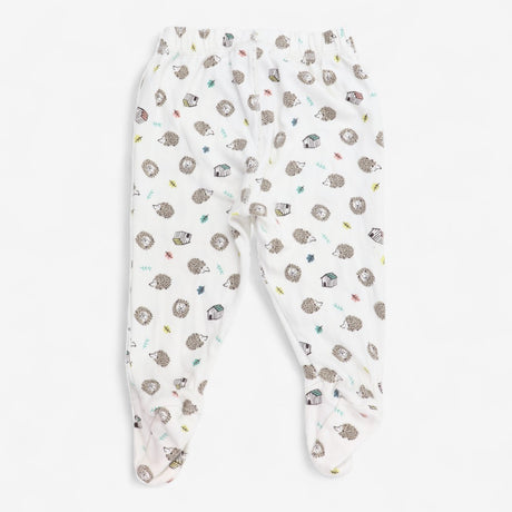 Cream Hedgehog Footed Leggings