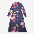 Joules Navy Blue Floral Button Through Shirt Maxi 