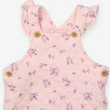 Pink Floral Quilted Dungarees