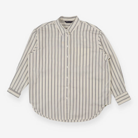Striped shirt cream and blue